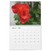 2026 Rose Calendar カレンダー (2月 2026)
