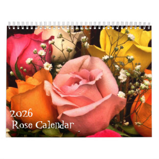 2026 Rose Calendar カレンダー