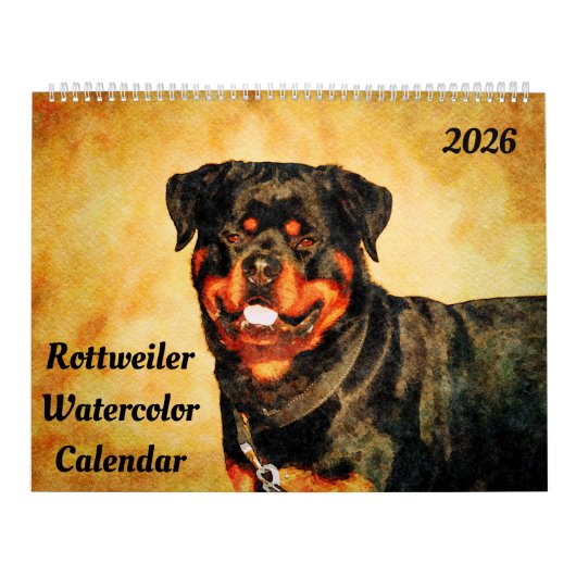 2026 Rottweiler Dog Rottie Mama Owner Lover Gift カレンダー (カバー)