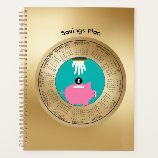 2026 Savings Plan Calendar プランナー手帳 (正面)