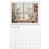 2026 Scandinavian Office Cats Wall Calendar カレンダー (1月 2027)