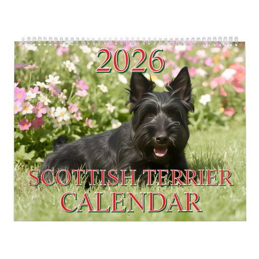 2026 SCOTTISH TERRIER CALENDAR カレンダー (カバー)