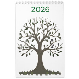🌿 2026 Seasonal Wall Calendar - Elegant Minimalis カレンダー