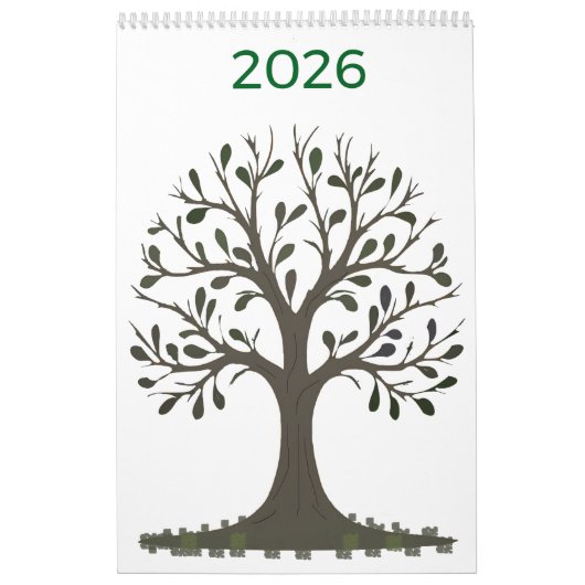 🌿 2026 Seasonal Wall Calendar - Elegant Minimalis カレンダー (カバー)