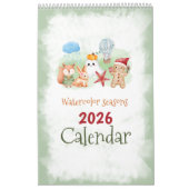 2026 Seasons Watercolor Calendar カレンダー (カバー)
