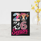2026 Senior Cow Lovers Graduation Funny Cl Shirt F カード (黄色い花)