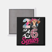2026 Senior Cow Lovers Graduation Funny Cl Shirt F マグネット (正面/裏面)