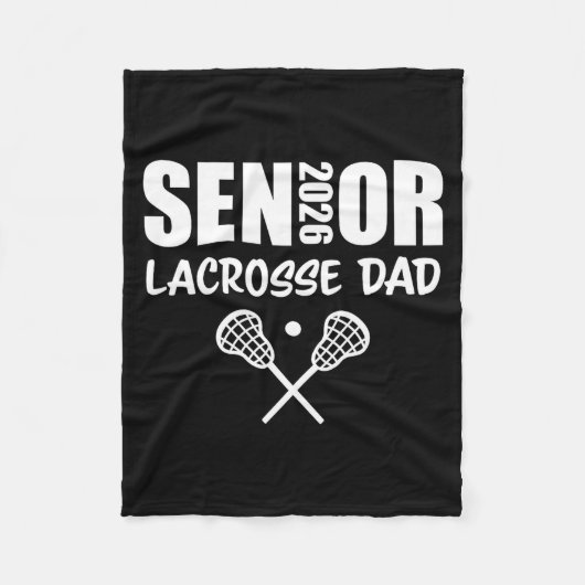 2026 Senior Lacrosse Dad Lacrosse Team Parent  フリースブランケット (正面)