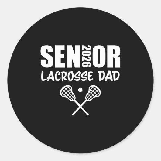 2026 Senior Lacrosse Dad Lacrosse Team Parent  ラウンドシール (正面)
