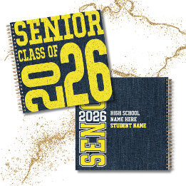 2026 Senior Year Modern Graphic Keepsake Autograph ノートブック