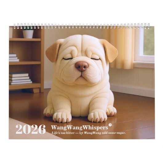2026 Shar Pei Puppy by WangWang カレンダー (カバー)