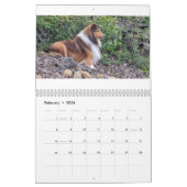 2026 Sheltie Calendar カレンダー (2月 2026)