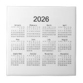 2026 Simple Minimalist Calendar タイル (正面)