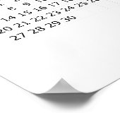 2026 Simple Minimalist Calendar ポスター (角)