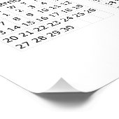 2026 Simple Minimalist Calendar ポスター (コーナー)