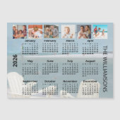 2026 Six Photos Beach Calendar Magnet  (正面)