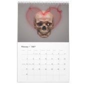 2026 Skull Art Calendar カレンダー (2月 2027)