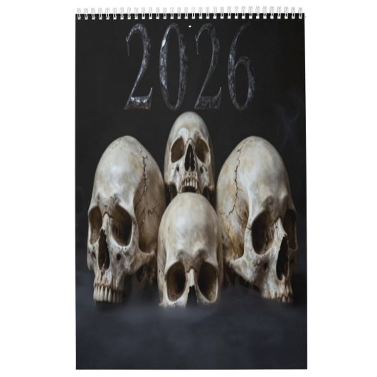 2026 Skull Art Calendar カレンダー (カバー)