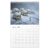 2026 Skull Art Calendar カレンダー (1月 2026)