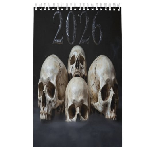 2026 Skull Art Calendar カレンダー (カバー)