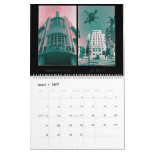2026 South Beach Tropical Art Deco Calendar カレンダー (3月 2027)