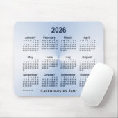 2026 Steel Blue Calendar by Janz Mouse pad マウスパッド (マウス)