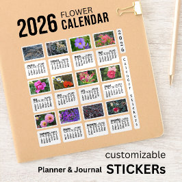 2026 SU Calendar Flower Custom-Cut Vinyl Sticker シール