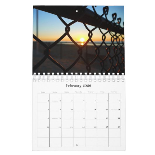 2026 Sun Calendar カレンダー (2月 2026)