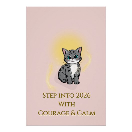 2026 Sunrise Inspiration Glossy Poster ポスター (正面)