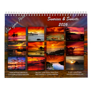 2026 Sunrise & Sunsets Calendar カレンダー