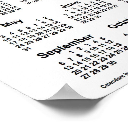 2026 Swallow Tail Caterpillar Calendar by Janz ポスター (角)