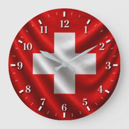 2026 Swiss flag watch ラージ壁時計