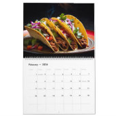 2026 Taco Wall Calendar Foodie Food Themed カレンダー (2月 2026)