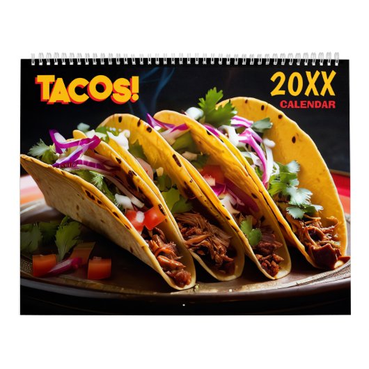2026 Taco Wall Calendar Foodie Food Themed カレンダー (カバー)