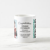 2026 Teal OPTOMETRY Graduate Photo Souvenir コーヒーマグカップ (中央)