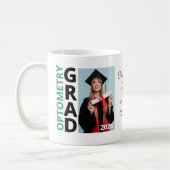 2026 Teal OPTOMETRY Graduate Photo Souvenir コーヒーマグカップ (左)