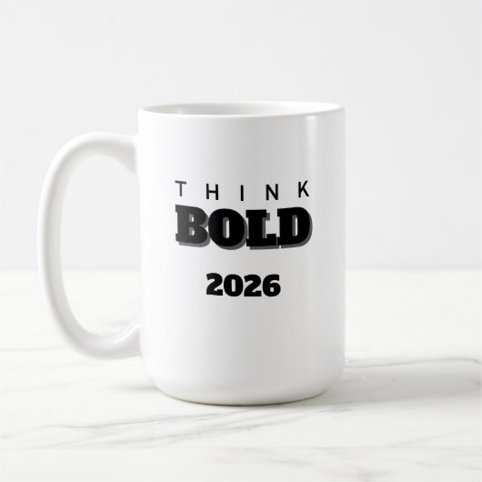 2026 tell u think bold Mug コーヒーマグカップ (左)