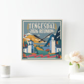 2026 Tengesdal Family Reunion スクエア壁時計 (ホーム)