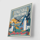2026 Tengesdal Family Reunion スクエア壁時計 (傾斜)
