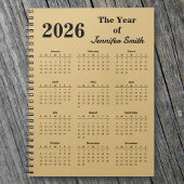 2026 The Year of [Your Name} Personalized Notebook ノートブック
