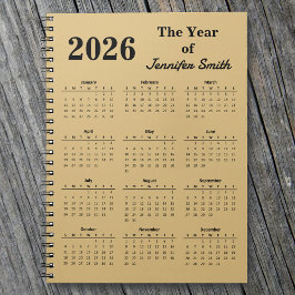 2026 The Year of [Your Name} Personalized Notebook ノートブック