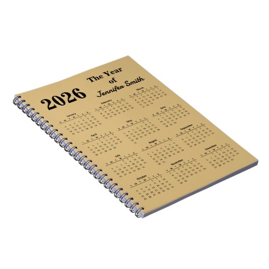 2026 The Year of [Your Name} Personalized Notebook ノートブック (右側)