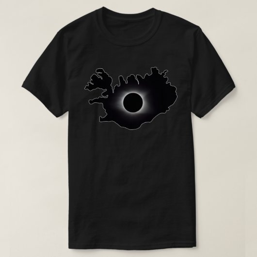 2026 Total 太陽の Eclipse Iceland Country T-Shirt Tシャツ (デザイン正面)