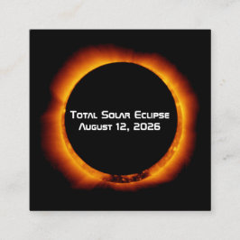 2026 Total Solar Eclipse スクエア名刺