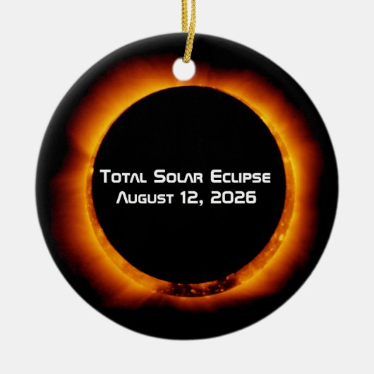 2026 Total Solar Eclipse セラミックオーナメント (正面)