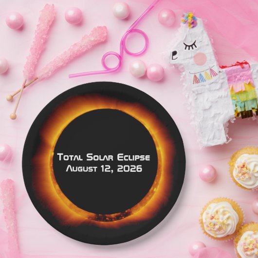 2026 Total Solar Eclipse ペーパープレート (パーティー)