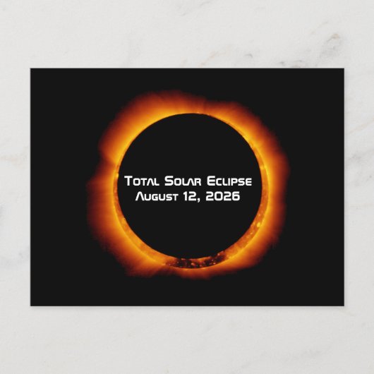 2026 Total Solar Eclipse ポストカード (正面)