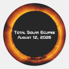 2026 Total Solar Eclipse ラウンドシール