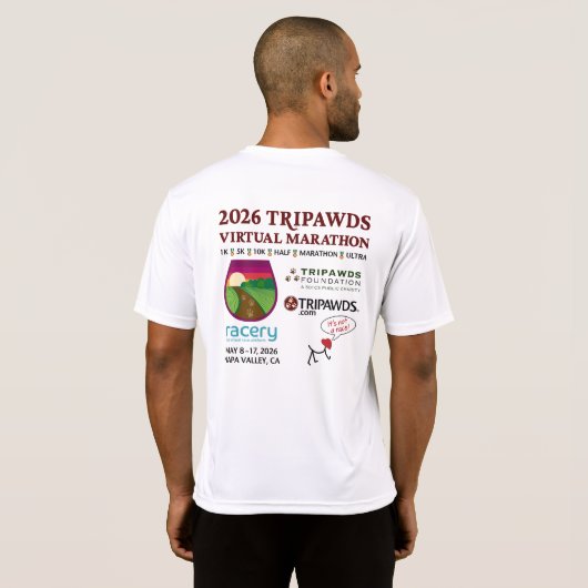 2026 Tripawds マラソン パフォーマンス Tシャツ (裏面フル)