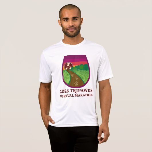 2026 Tripawds マラソン パフォーマンス Tシャツ (正面フル)